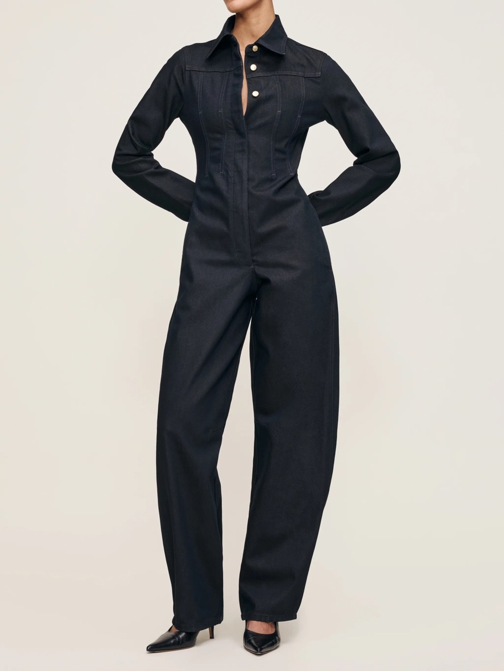 DL1961 Alissa Jumpsuit dark denim barrel leg
